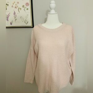 Waffle knit tunic sweater, Size XXL, SO brand